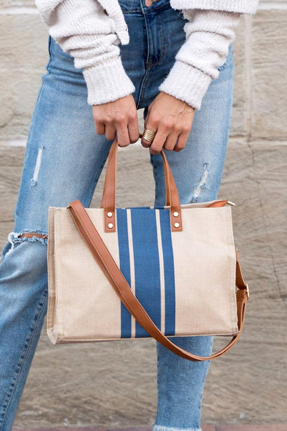 Canvas Stripe Tote