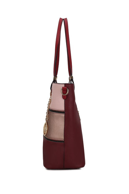 MKF Collection Vallie Color Block Tote bag by Mia