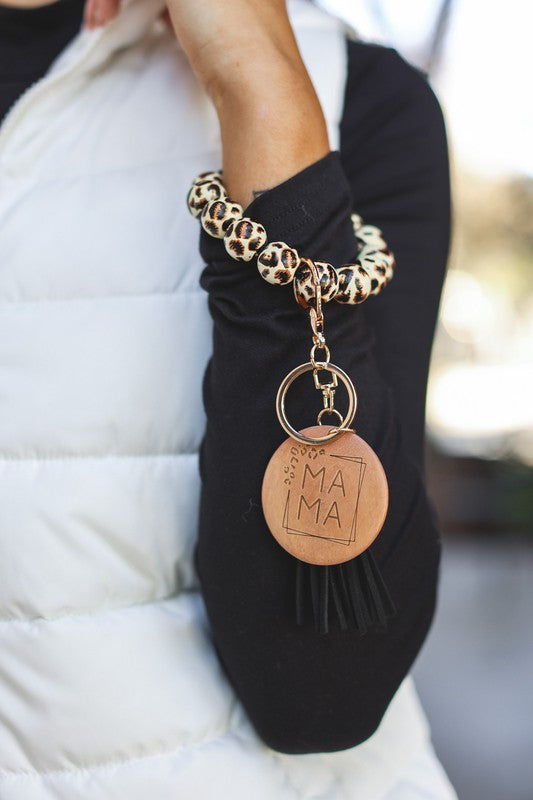 Mama PENDANT Beaded Tassel Keychain