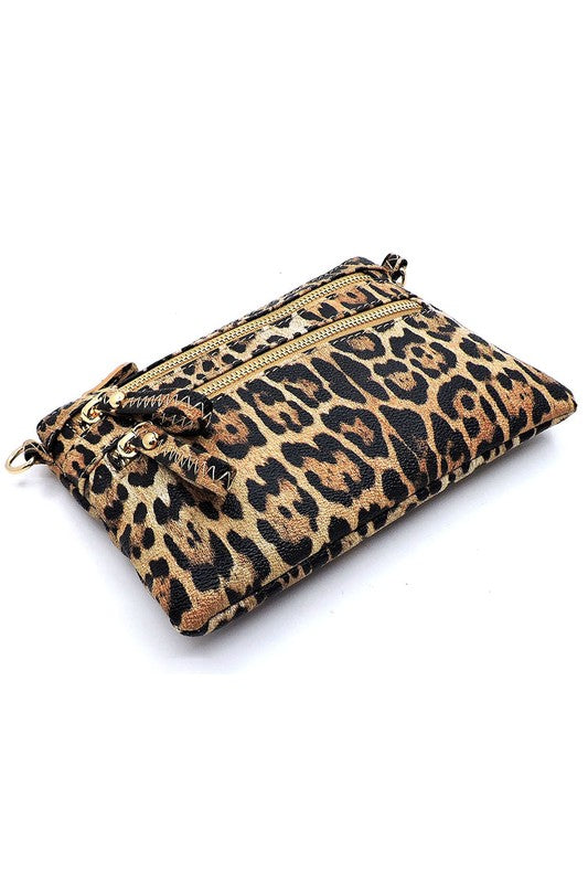 Leopard Clutch & Cross Body Bag