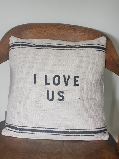 Love you a bushel, peck and hug around the neck throw pillow