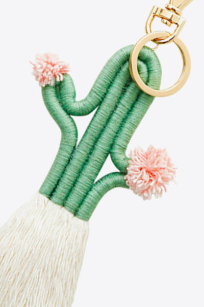 Cactus Keychain with Fringe