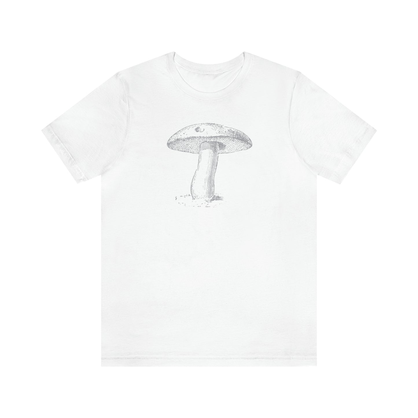 single gray mushroom t-shirt