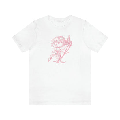 big pink rose t-shirt