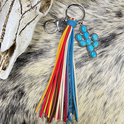 Turquoise Keychain with Tassel