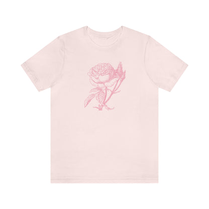 big pink rose t-shirt