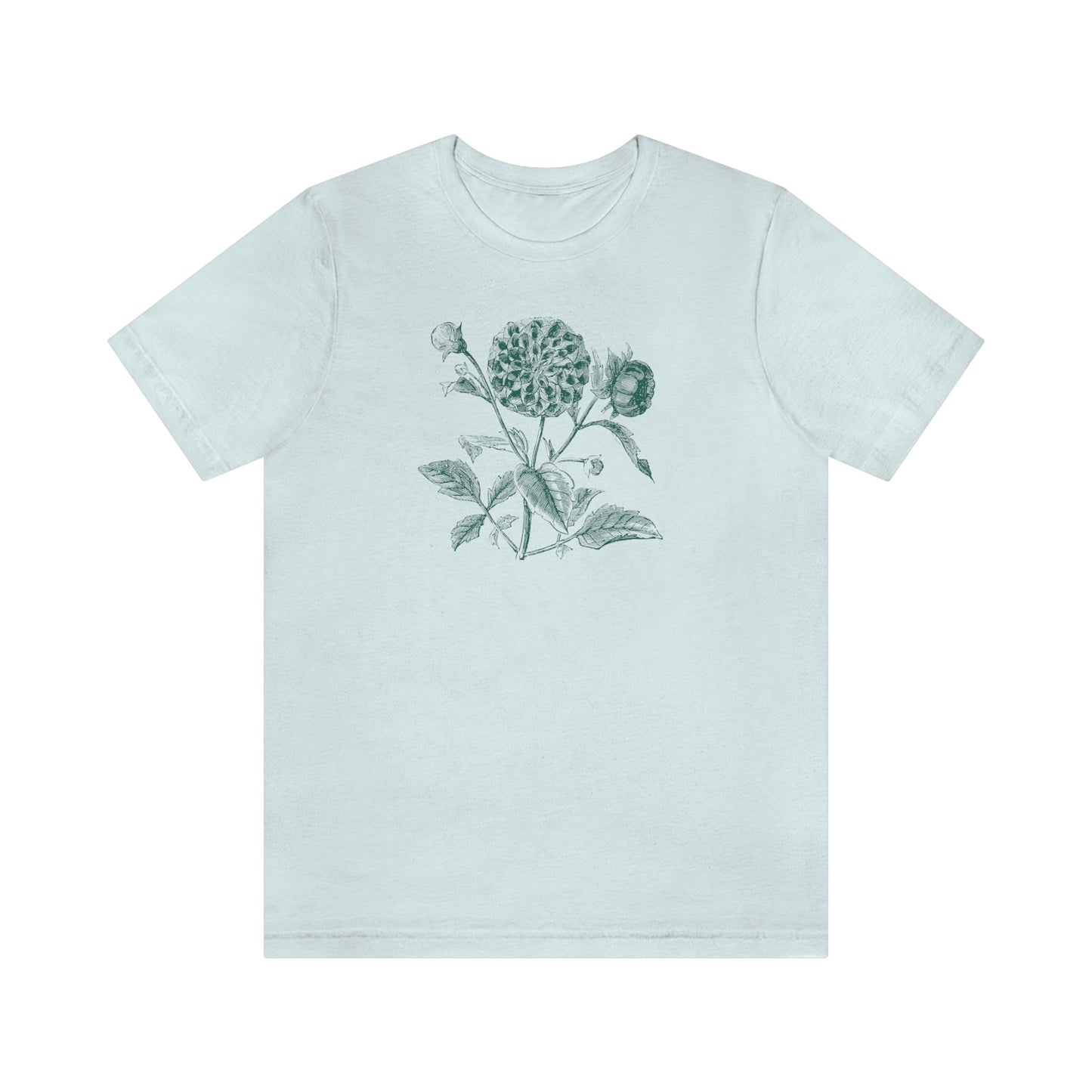 vintage green flower t-shirt