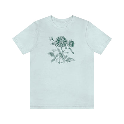 vintage green flower t-shirt