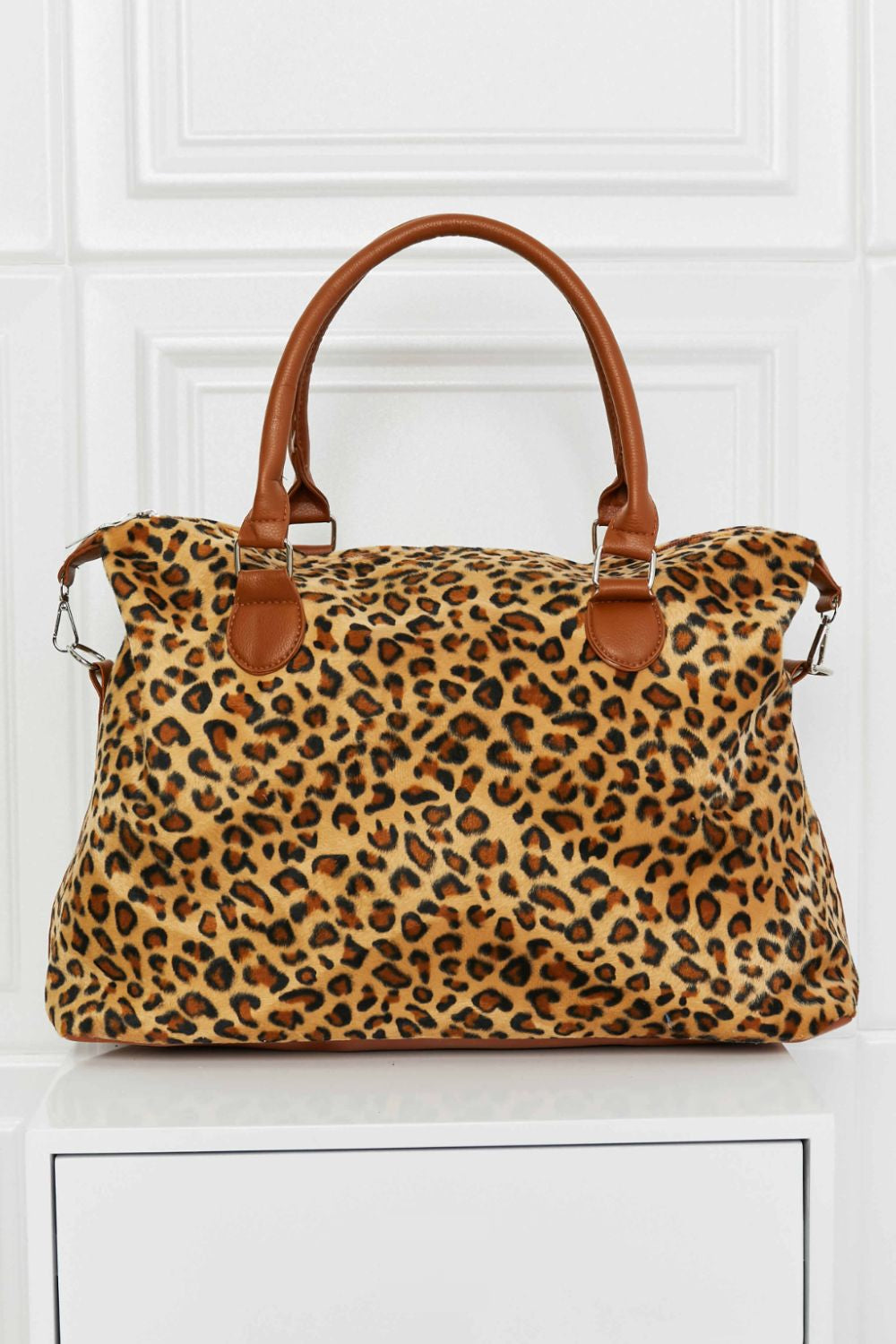 Animal Print Brushed Weekender Bag