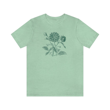 vintage green flower t-shirt