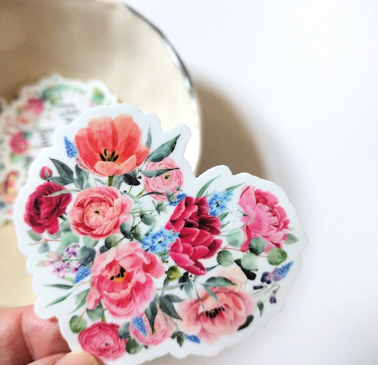 heart of flowers, blooming heart sticker