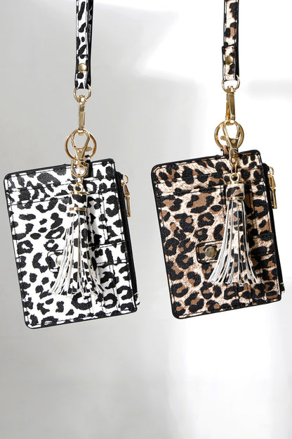 Printed Tassel Keychain with Wallet