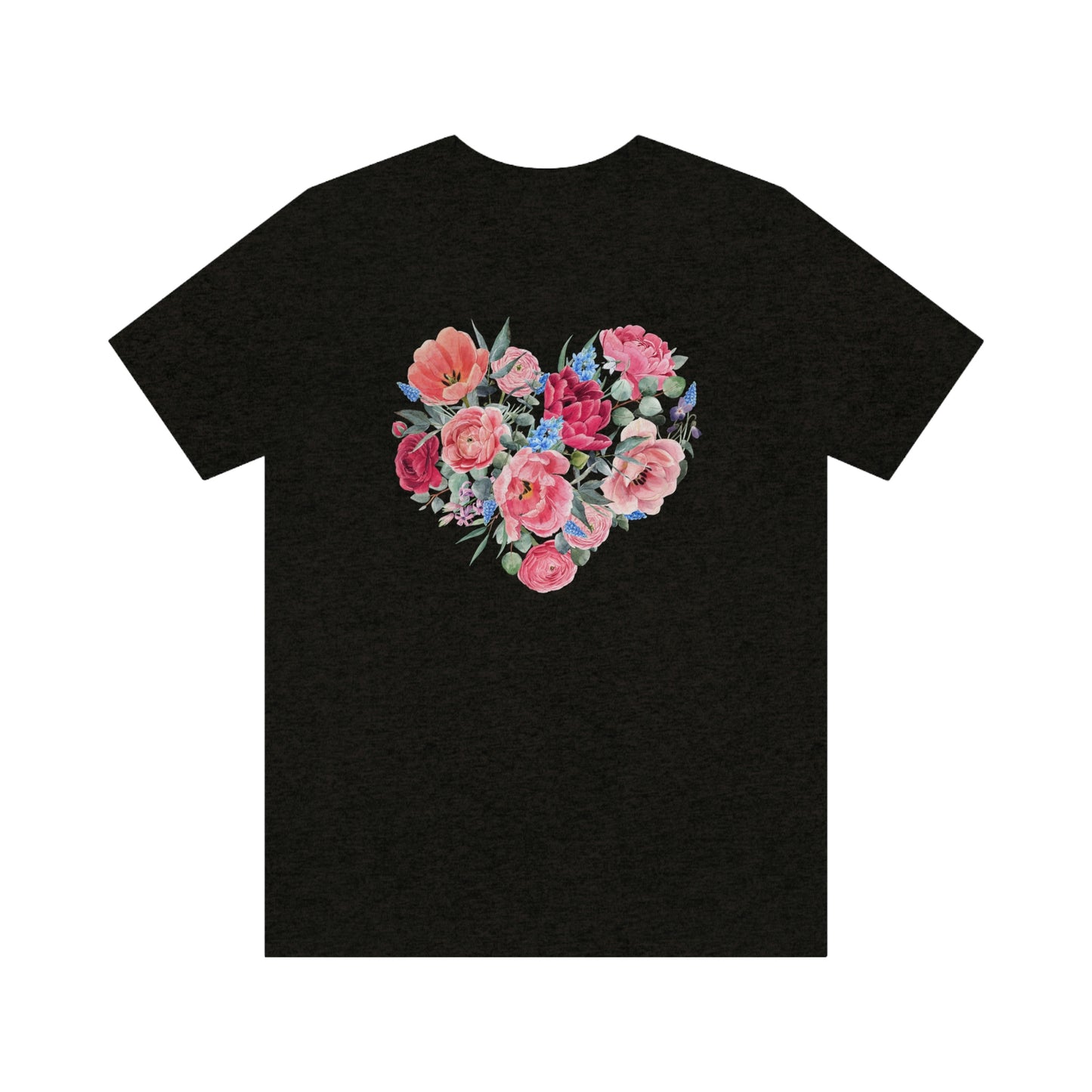 rose flowers heart shaped  t-shirt