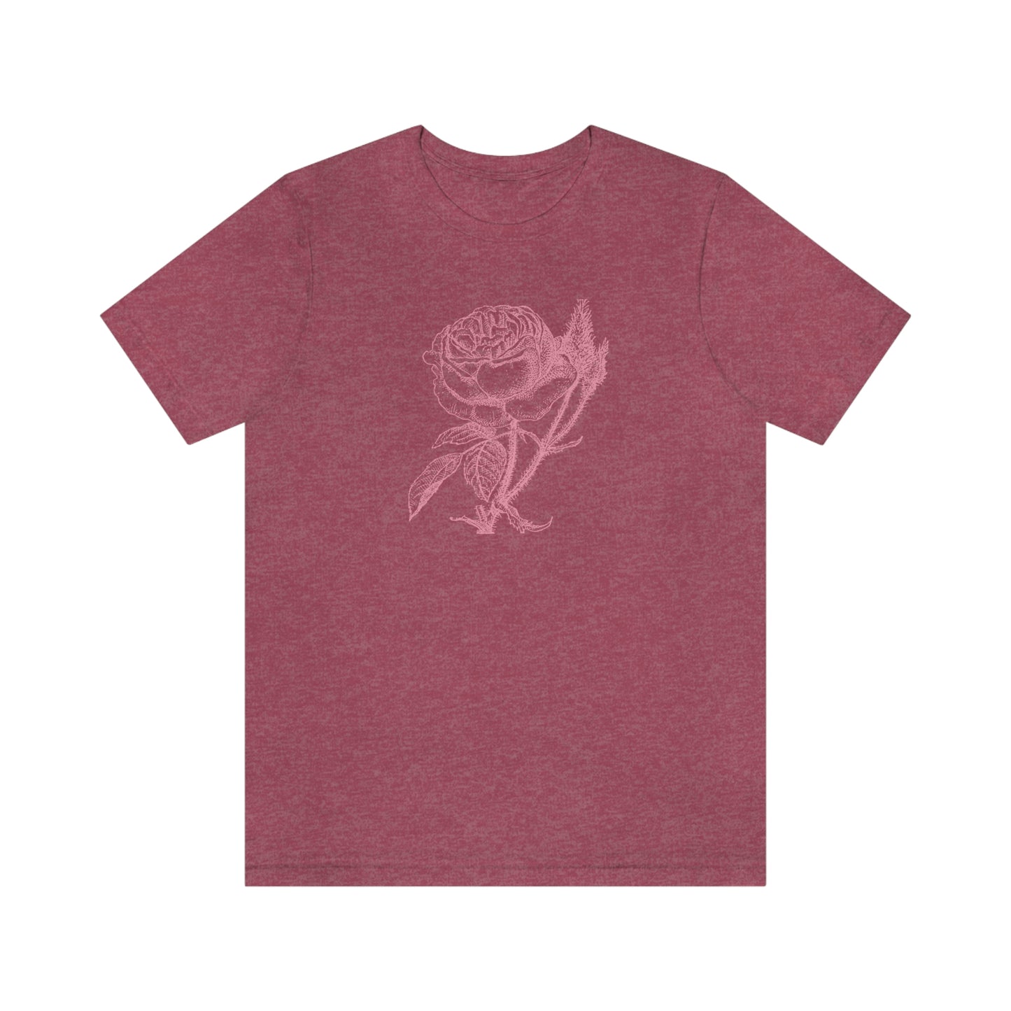 big pink rose t-shirt