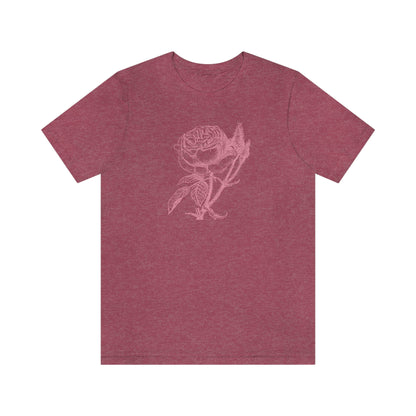 big pink rose t-shirt