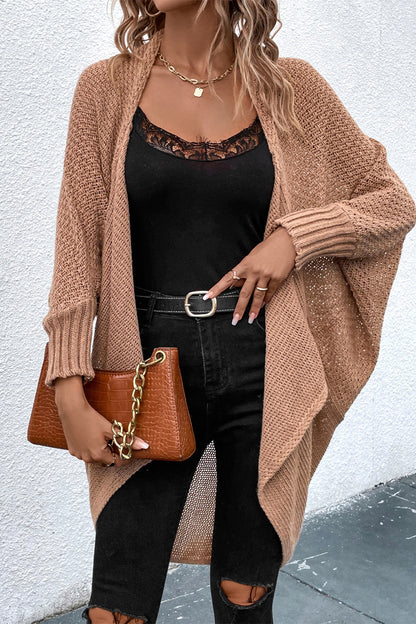 Open Front Dolman Sleeve Cardigan