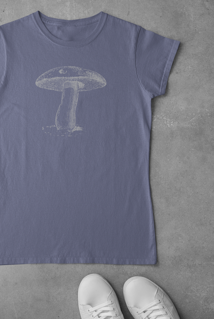 single gray mushroom t-shirt