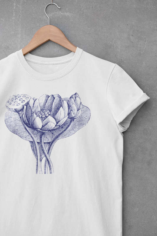 vintage blue blossom t-shirt