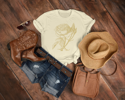 vintage neutral rose t-shirt